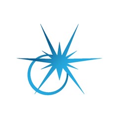 starburst outside a circle