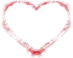 Set of Hearts . Grunge stamps collection.love Shapes for your design.Distressed symbols. Textured Valentine's Day signs.Vector 