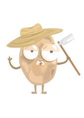 potato holding gardening hoe