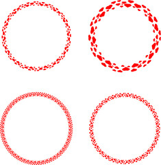 Heart border frame . love design element . vector