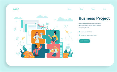 Business web banner or landing page. Idea of strategy