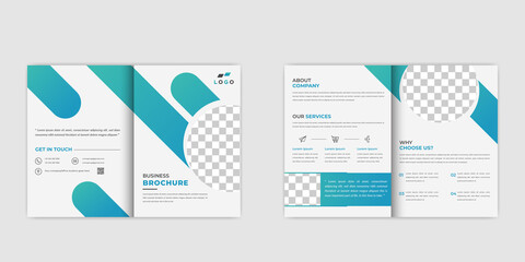Corporate Business Flyer poster pamphlet brochure cover design layout background, vector template in A4 size - Vector