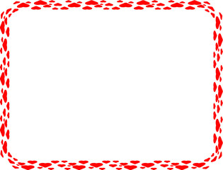 Heart border frame . love design element . vector