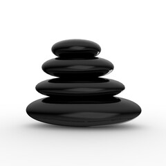 3d rendering zen stones stack. Beautiful, harmony.