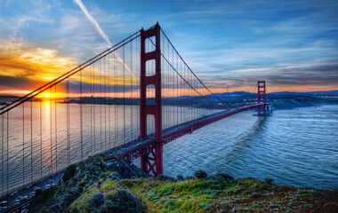 bridge, san francisco, golden gate bridge, golden gate, architecture, golden, california, gate, city, bay, landmark, water, ocean, sky, travel, francisco, san, lisbon, suspension, blue, river, usa, se