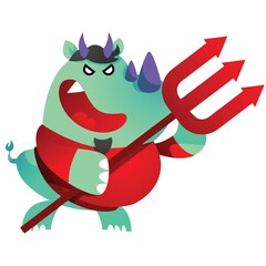 rhinoceros cartoon devil