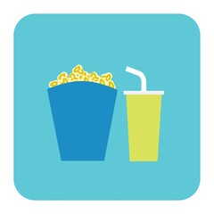 pop corn and drink