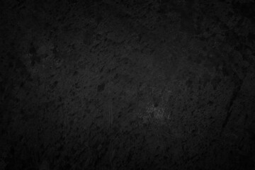 Art black concrete stone texture for background in black. Abstract color dry scratched surface wall cover colorful paper scratches shabby vintage Cement and sand grey dark detail covering.