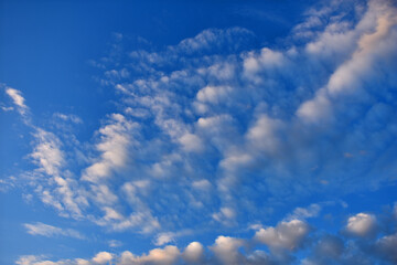 white clouds in the blue sky