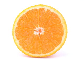 Fototapeta na wymiar sliced orange on a white background