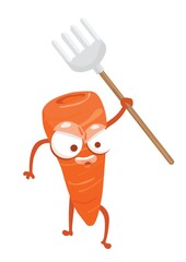 carrot holding gardening fork
