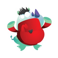 shocked rhinoceros cartoon