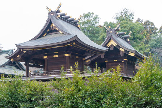 Washinomiya Shrine In Kuki, Saitama, Japan. The Shrine Was A History Of Over 2000 Years And Anime Sacred Place.