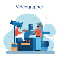 Video production or videographer concept. Movie and cinema