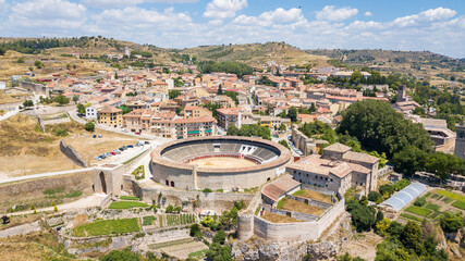 Fototapeta premium views of siguenza romanisque town in guadalajara, spain 