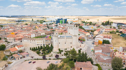 aerial view of traditional spanish town