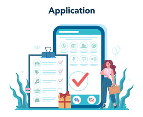 Event manager or service online service or platform. Celebration