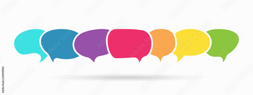 Wall mural speech bubble icons set. flat vector design