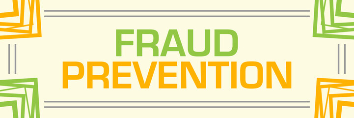 Fraud Prevention Green Orange Random Borders Horizontal 