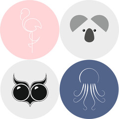 adorable animals illustration for personal project
