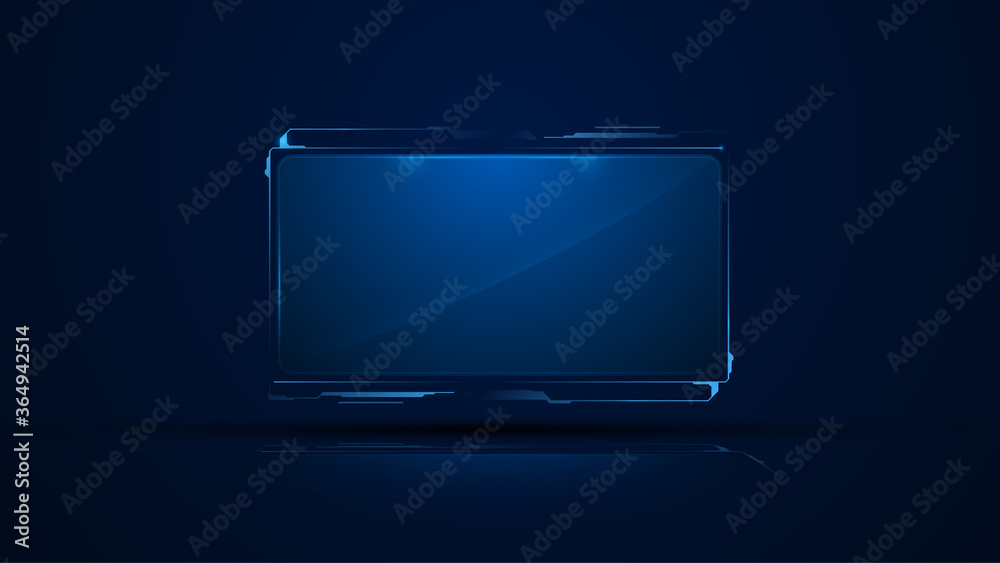 Aufkleber abstract sci fi technology computer concept dashboard template frame design background eps 10 vector