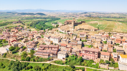 Fototapeta na wymiar aerial view of elciego town in la rioja, Spain