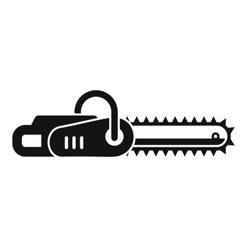 Handle chainsaw icon. Simple illustration of handle chainsaw vector icon for web design isolated on white background