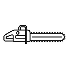 Industry chainsaw icon. Outline industry chainsaw vector icon for web design isolated on white background
