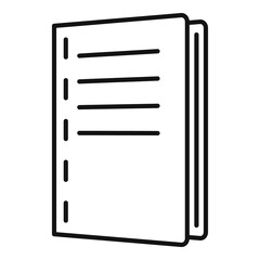 Catalogue polygraphy icon. Outline catalogue polygraphy vector icon for web design isolated on white background