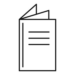 School catalog icon. Outline school catalog vector icon for web design isolated on white background