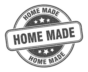 home made stamp. home made round grunge sign. label