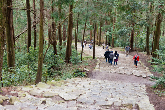 Azuchi Castle Ruins in Omihachiman, Shiga, Japan. Azuchi Castle was one of the primary castles of Oda Nobunaga and built from 1576 to 1579.