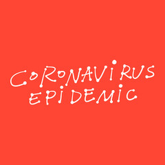 Coronavirus Epidemic. Covid-19. Sticker for social media content. Vector hand drawn illustration design. 