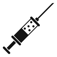 Syringe plastic icon. Simple illustration of syringe plastic vector icon for web design isolated on white background