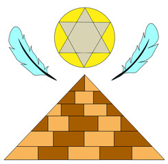 pyramid feather star of David