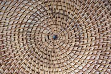 Abstract decorative wooden textured basket weaving. Basket texture background, close up