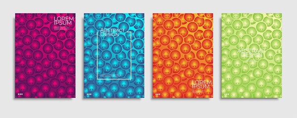 modern colorful brochures cover design set