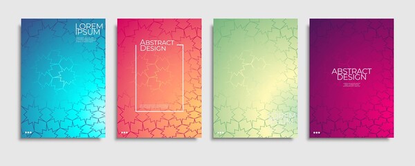 modern colorful brochures cover design set
