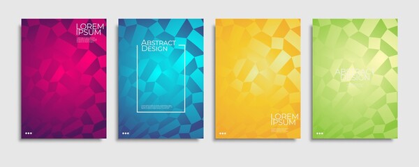 modern colorful brochures cover design set