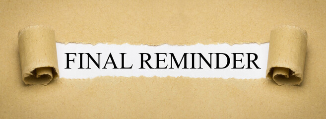 Final Reminder