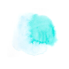 Watercolor mint cloud paint background - Image. Perfect art abstract design for logo or poster.