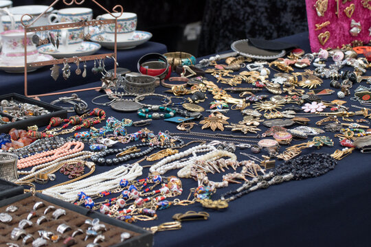 Old flea markets. Antique show, France, Paris