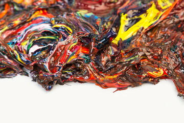 Fondo abstracto de pintura mixta colorida. Concepto: Textura. Macro. Vista de frente y de cerca