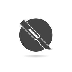Scalpel icon with shadow