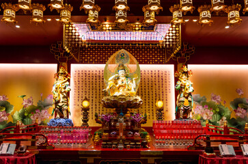 Buddhist monks at Singapore. Singapore has a big Chinese Buddhist community. decoration image...