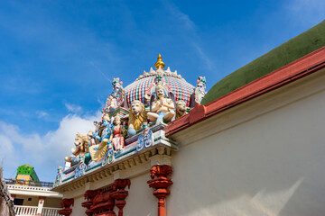 Sri Veeramakaliamman Hindu Temple on 20 June 2019 at Singapore. The Hindi are the third biggest...