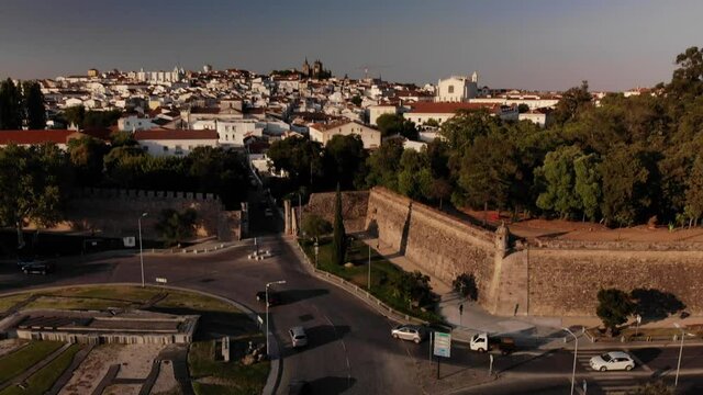 The wall inside the city of Evora