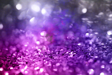 Abstract glitter background with bokeh defocused lights. 