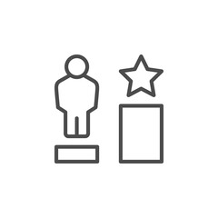 Fototapeta premium Growth personal rate line outline icon