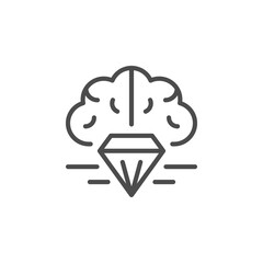 Intellectual property line outline icon